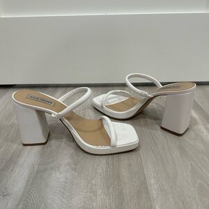 Steve Madden White Strappy Heeled Sandals